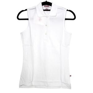 Boast Women’s Blank Sleeveless White Collared Top Size XS NWT